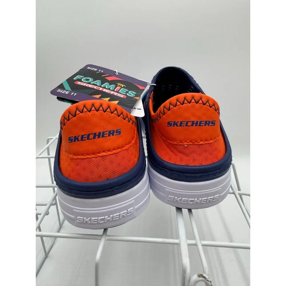 Blue sz 6 Sketchers Toddler Foamies Slip On Shoes  Sports Charms